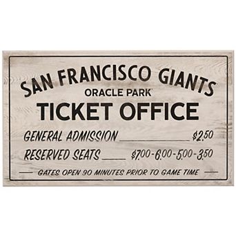 San Francisco Giants 10" x 17" Ticket Office Wood Sign