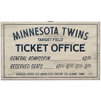 Minnesota Twins 10" x 17" Ticket Office Wood Sign