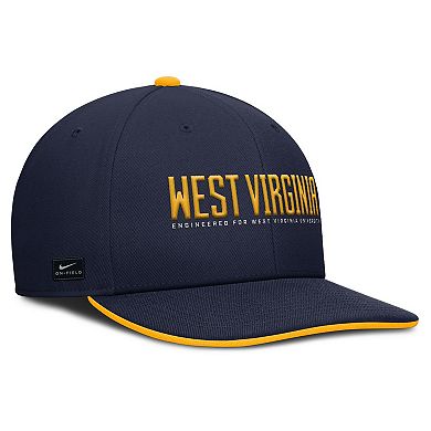 Men's Nike Navy West Virginia Mountaineers 2025 On-Field Pro Performance Adjustable Hat