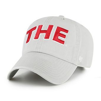 Men's '47 Gray Ohio State Buckeyes Clean Up Adjustable Hat