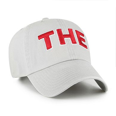 Men's '47 Gray Ohio State Buckeyes Clean Up Adjustable Hat