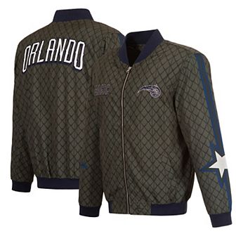 Men's JH Design Charcoal Orlando Magic 2022/23 City Edition Full-Zip Nylon Bomber Jacket