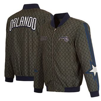 Men's JH Design Charcoal Orlando Magic 2022/23 City Edition Full-Zip Nylon Bomber Jacket