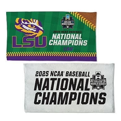 "WinCraft LSU Tigers 2025 NCAA Baseball Men's College World Series Champions Locker Room 22"" x 42"" On-Field Celebration Double-Sided Towel"