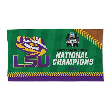 "WinCraft LSU Tigers 2025 NCAA Baseball Men's College World Series Champions Locker Room 22"" x 42"" On-Field Celebration Double-Sided Towel"