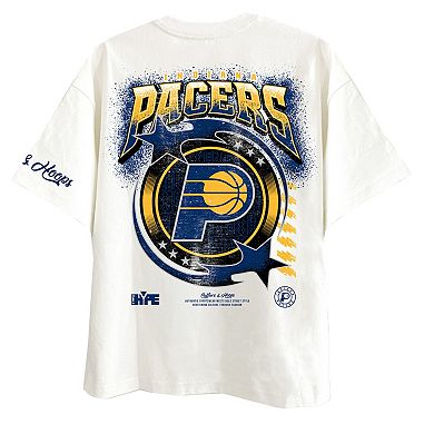 Men's Two Hype Off White Indiana Pacers Drip & Dime Collection Premium T-Shirt