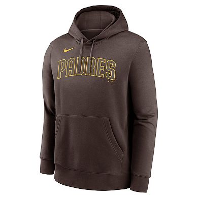 Men's Nike Fernando Tatis Jr. Brown San Diego Padres Player Name & Number Club Fleece Pullover Hoodie