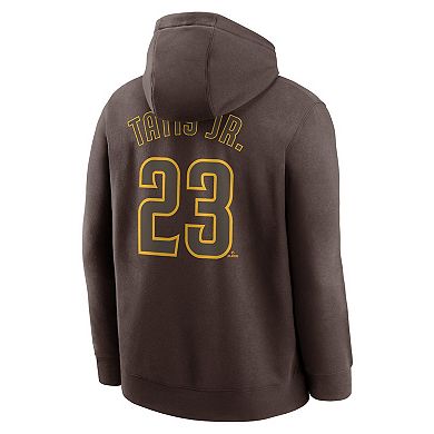 Men's Nike Fernando Tatis Jr. Brown San Diego Padres Player Name & Number Club Fleece Pullover Hoodie