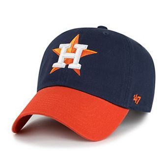 Youth '47 Navy/Orange Houston Astros Team Logo Clean Up Adjustable Hat