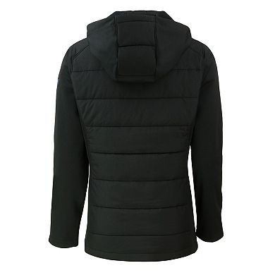 Women's Cutter & Buck Black Baltimore Ravens Evoke PrimaLoft Hybrid Eco Softshell Recycled Full-Zip Hooded Jacket