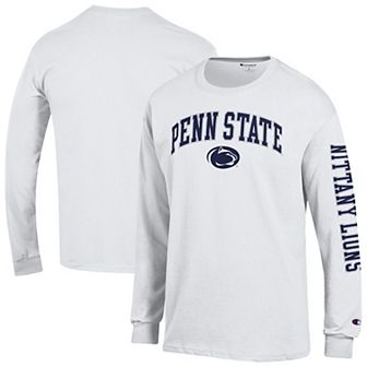Men's Champion White Penn State Nittany Lions Arch Over Logo 2-Hit Long Sleeve T-Shirt