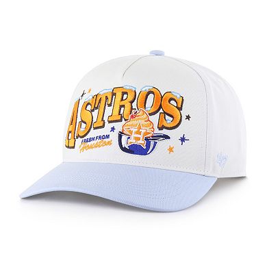 Men's '47 Stone/Light Blue Houston Astros Parlor Hitch Adjustable Hat