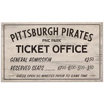 Pittsburgh Pirates 10" x 17" Ticket Office Wood Sign