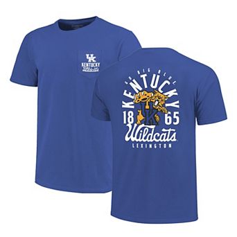 Men's Royal Kentucky Wildcats Big & Tall Mascot Overlay Essential Pocket T-Shirt