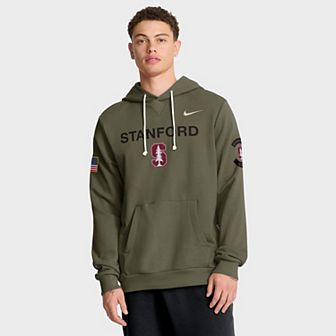 Men's Nike Olive Stanford Cardinal 2025 Military Appreciation Performance Pullover Hoodie