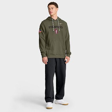 Men's Nike Olive Stanford Cardinal 2025 Military Appreciation Standard Issue Dri-FIT Hoodie