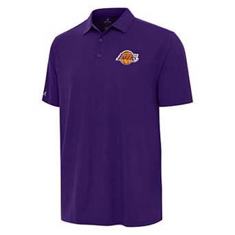 Men's Antigua Purple Los Angeles Lakers Era Polo