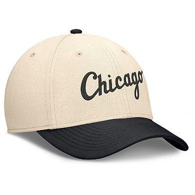 Men's Nike Natural/Black Chicago White Sox Statement Rise Performance Flex Hat