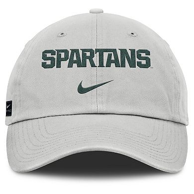 Men's Nike Gray Michigan State Spartans 2025 On-Field Gameday Club Adjustable Hat