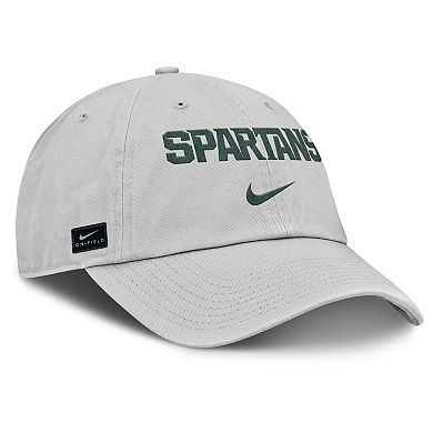 Men's Nike Gray Michigan State Spartans 2025 On-Field Gameday Club Adjustable Hat