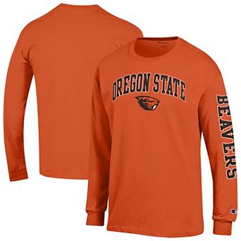 Men's Champion Orange Oregon State Beavers Arch Over Logo 2-Hit Long Sleeve T-Shirt
