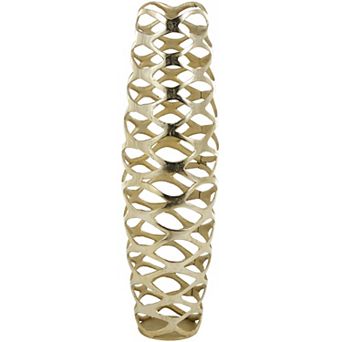 Stella & Eve Aluminum Tall Cutout Decorative Vase