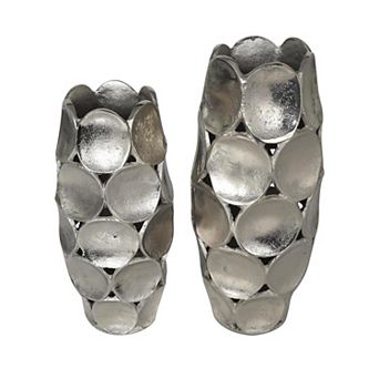 Stella & Eve 2 pc Aluminum Open Framed Decorative Vase Set
