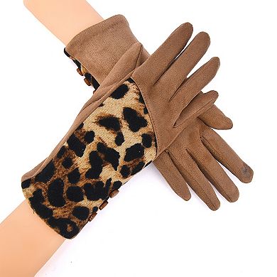 Women's Mellow World Leopard Print Winter Gloves