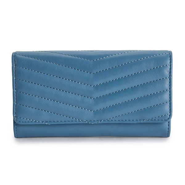 Keelan RFID-Blocking Filemaster Wallet - Quilted French Blue