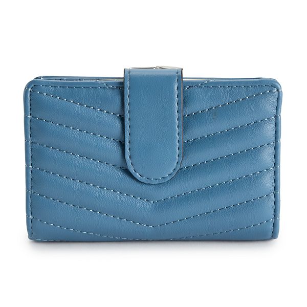 Abbey RFID-Blocking Indexer Wallet - Quilted French Blue