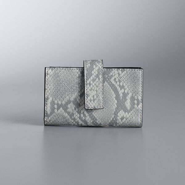 Simply Vera Vera Wang Nova Card Case - Bleached Grey Python