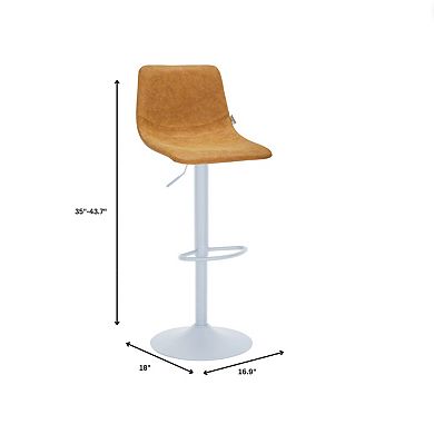 Tilbury - Bar stool - White Base with Charcoal Black Seat Set of 2