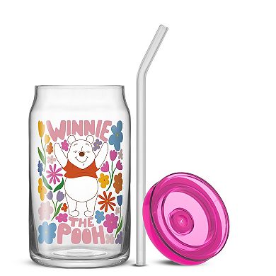 JoyJolt Disney’s Winnie the Pooh & Friends Flower Power Tumbler Glasses 4-pc. Set