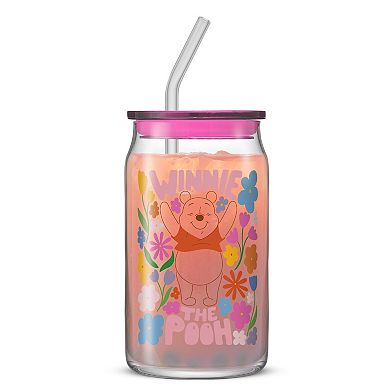 JoyJolt Disney’s Winnie the Pooh & Friends Flower Power Tumbler Glasses 4-pc. Set