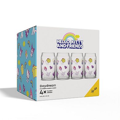 JoyJolt Hello Kitty and Friends 4-pc. Daydream Tumbler Glass Set