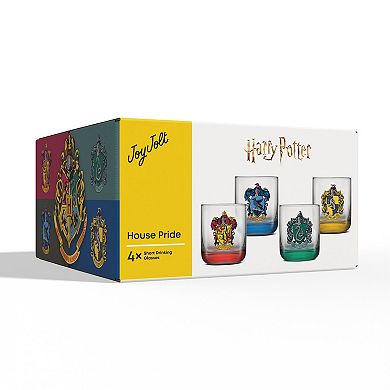 JoyJolt Harry Potter House Pride 4-pc. Short Drinking Glass Set