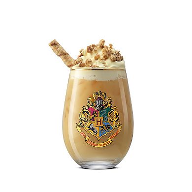 JoyJolt Harry Potter Hogwarts Heritage Stemless Drinking Glasses Set of 4