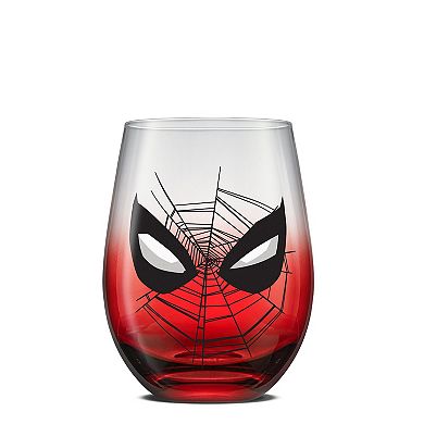 JoyJolt Marvel Spider-Man Spidey Sense Stemless Drinking Glasses Set of 4