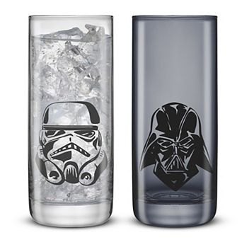 JoyJolt Star Wars Dark Side Tall Drinking Glasses 2 pc Set