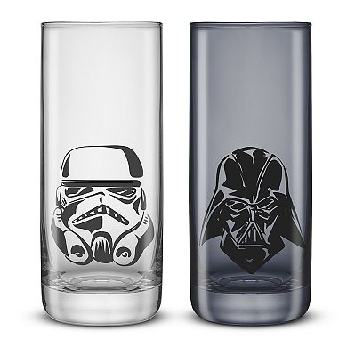 JoyJolt Star Wars Dark Side Tall Drinking Glasses 2-pc. Set