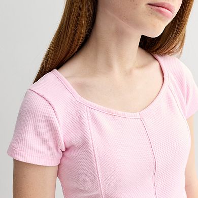Girls 7-16 Limited Too Front Seam Short Sleeve Tee