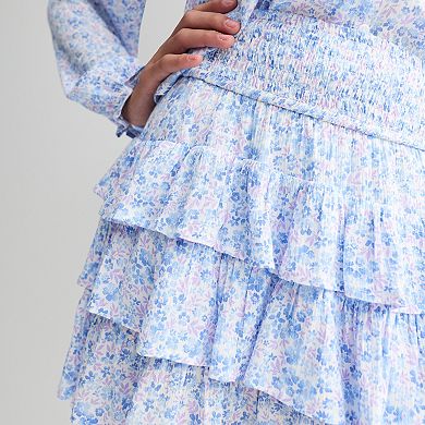 Girls 7-16 Limited Too Smocked Tiered Skirt