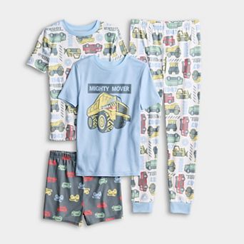 Boys 4-10 Tonka Mighty Mover 4 pc Snug Fit Short Sleeve Pajama Tops & Pajama Bottoms Set
