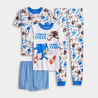 Boys 6-12 Sonic 4 pc Pajama Top & Pajama Bottoms Set