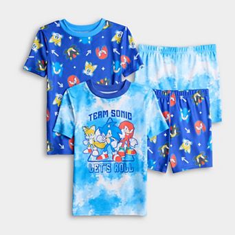 Boys 6-12 Sonic The Hedgehog “Let’s Roll” 4 pc Snug Fit Pajama Tops & Pajama Bottoms Set