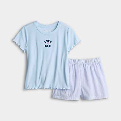 Детская пижама Cuddl Duds с трикотажным топом и тканевыми брюками