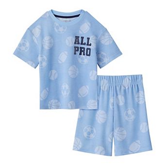 Boys 4-16 Cuddl Duds® Waffle 2 pc Pajama Top & Pajama Bottoms Set