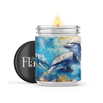 Dolphins 16-oz Candle Jar - Sea Salt & Peony