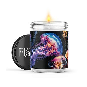 Jellyfish 16-oz Candle Jar - Mahogany Teakwood
