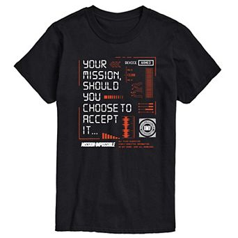 Big & Tall Men's Mission: Impossible Your Mission Graphic Tee